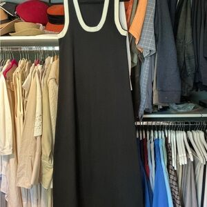 Zara Black and White Maxi Dress in high quality knit fabric